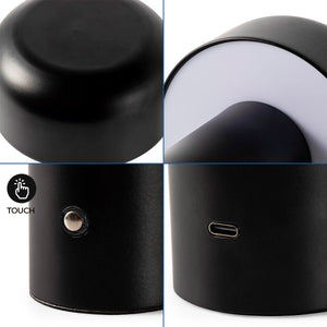 Lámpara de mesa LED CCT portátil - Táctil - Ø125 mm - Barcelona Led-Decoración
