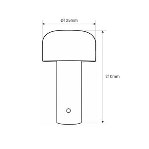 Lámpara de mesa LED CCT portátil - Táctil - Ø125 mm - Barcelona Led-Decoración