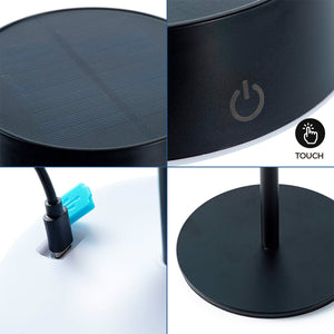 Lámpara de mesa solar LED CCT - Táctil - Recargable - Portátil - Barcelona Led-Decoración