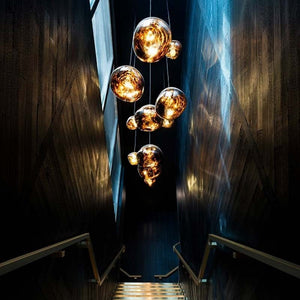 Lámpara colgante cristal de diseño "Abril" - Ø 28cm - Barcelona Led-Decoración