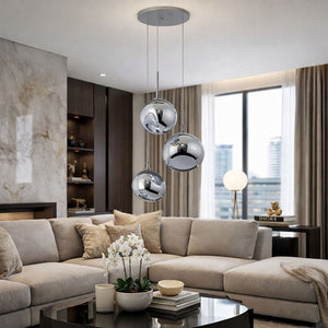 Lámpara colgante cristal triple "KADNIS" - 3 x E27 - Barcelona Led-Decoración