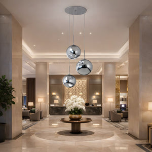 Lámpara colgante cristal triple "KADNIS" - 3 x E27 - Barcelona Led-Decoración