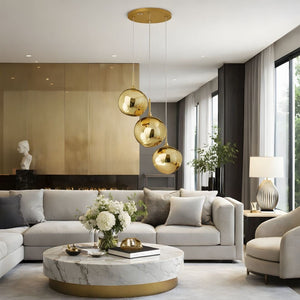 Lámpara colgante cristal triple "KADNIS" - 3 x E27 - Barcelona Led-Decoración
