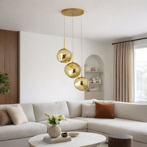 Lámpara colgante cristal triple "KADNIS" - 3 x E27 - Barcelona Led-Decoración