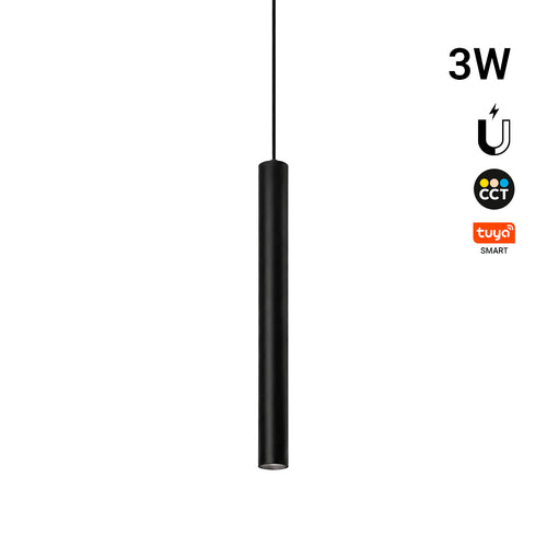 Foco LED de suspensión para carril magnético - 3W - 24º - 10mm - CCT + SMART - 48V
