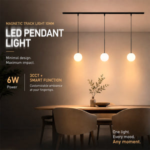 Lámpara LED de suspensión para carril magnético - 6W - 10mm - CCT + SMART FUNCTION (2)