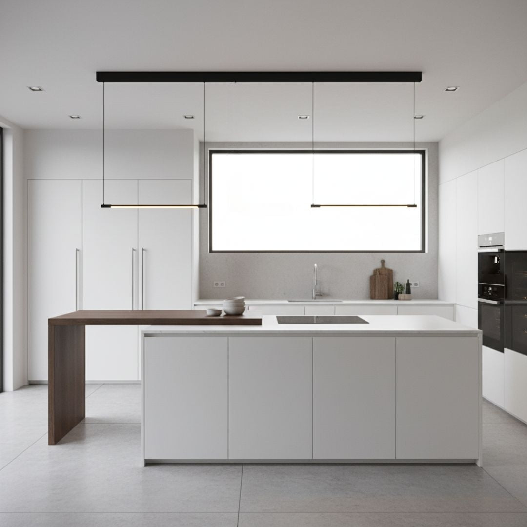 Lámpara colgante LED horizontal para carril magnético - 48V - 15W - 2800K - 80cm (1)