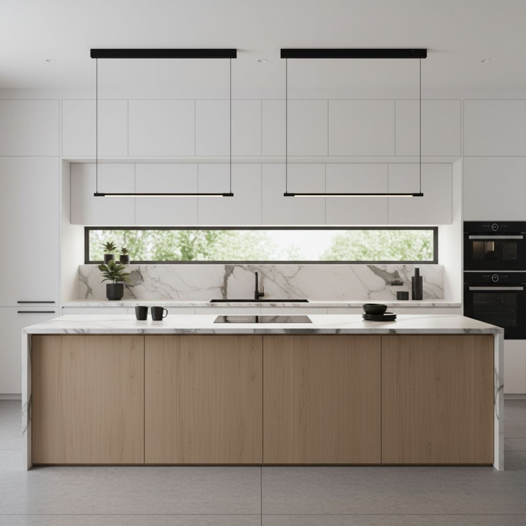 Lámpara colgante LED horizontal para carril magnético - 48V - 21W - 2800K - 120cm (1)