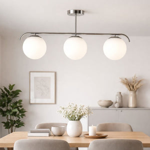 Lámpara de techo triple bolas cristal "TALÍ" - 3xE27 - Barcelona Led-Decoración