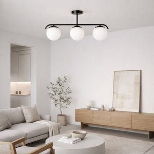 Lámpara de techo triple bolas cristal "TALÍ" - 3xE27 - Barcelona Led-Decoración