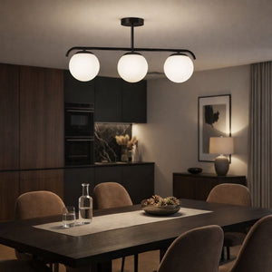 Lámpara de techo triple bolas cristal "TALÍ" - 3xE27 - Barcelona Led-Decoración