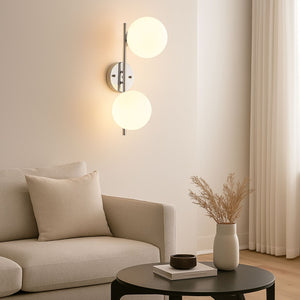 Aplique de pared doble bola cristal "Double" (17)