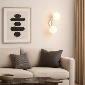 Aplique de pared doble bola cristal "Double" (18)