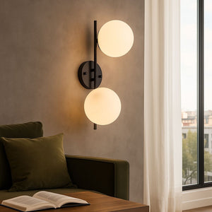 Aplique de pared doble bola cristal "Double" (23)