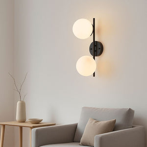 Aplique de pared doble bola cristal "Double" (25)