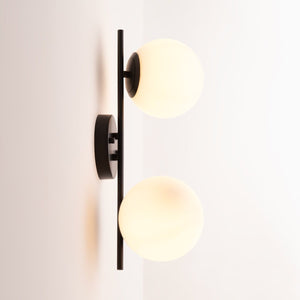 Aplique de pared doble bola cristal "Double" (24)