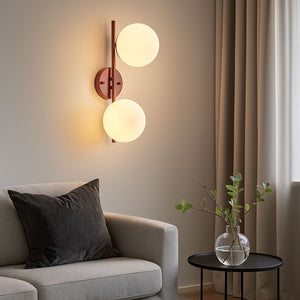 Aplique de pared doble bola cristal "Double" (30)