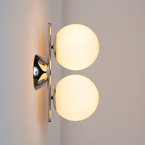 Aplique de pared doble bola cristal "VIC 150" - E27 - Ø 15cm (12)