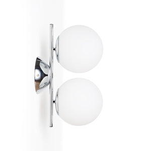 Aplique de pared doble bola cristal "VIC 150" - E27 - Ø 15cm - Barcelona Led-Decoración