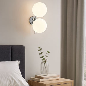 Aplique de pared doble bola cristal "VIC 150" - E27 - Ø 15cm - Barcelona Led-Decoración