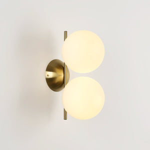 Aplique de pared doble bola cristal "VIC 150" - E27 - Ø 15cm - Barcelona Led-Decoración