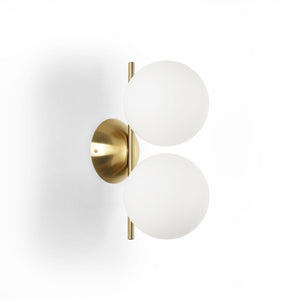Aplique de pared doble bola cristal "VIC 150" - E27 - Ø 15cm - Barcelona Led-Decoración