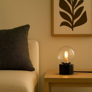 Lámpara de mesa con esfera de cristal "BASS" - G9 - Barcelona Led-Decoración