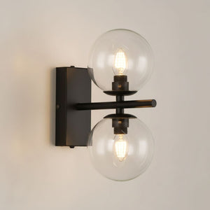 Aplique de pared con doble esfera de cristal "CANTHA" - 2 x G9 - Barcelona Led-Decoración