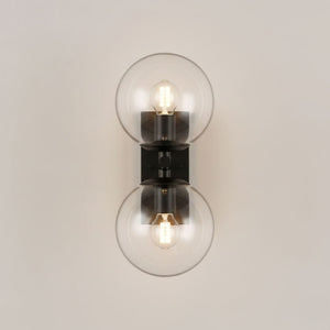 Aplique de pared con doble esfera de cristal "CANTHA" - 2 x G9 - Barcelona Led-Decoración
