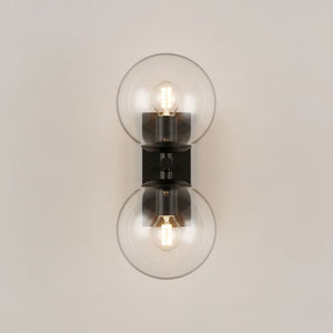 Aplique de pared con doble esfera de cristal "CANTHA" - 2 x G9 (21)