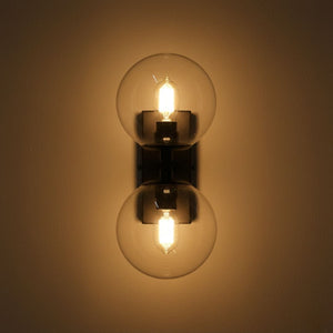 Aplique de pared con doble esfera de cristal "CANTHA" - 2 x G9 - Barcelona Led-Decoración