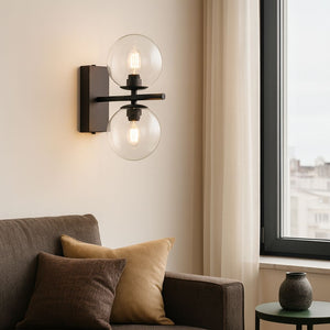 Aplique de pared con doble esfera de cristal "CANTHA" - 2 x G9 (18)