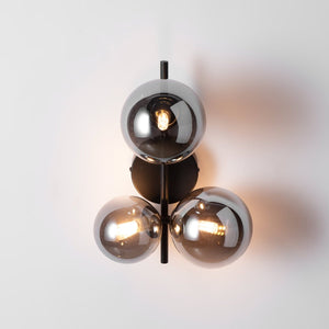 Aplique de pared con esferas de cristal "CATY" - 3 x G9 - Barcelona Led-Decoración