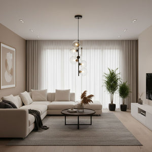 Lámpara colgante con esferas de cristal "ROMEE" - 6 x G9 (15)