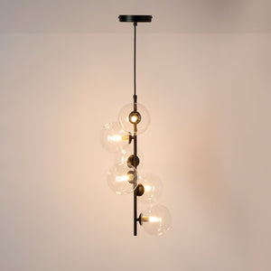 Lámpara colgante con esferas de cristal "ROMEE" - 6 x G9 (14)