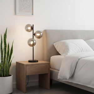 Lámpara de mesa con esferas de cristal "COMI" - 3 x G9 - Barcelona Led-Decoración