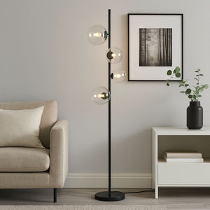 Lámpara de pie con esferas de cristal "STAND"- 4 x G9 - Barcelona Led-Decoración