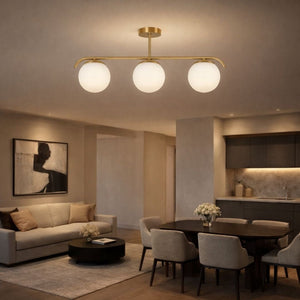 Lámpara de techo triple bolas cristal "TALÍ" - 3xE27 - Barcelona Led-Decoración