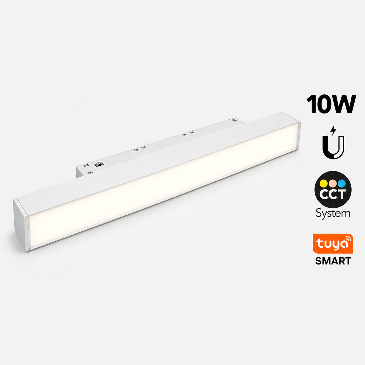 Foco lineal para carril magnético 48V - CCT - 10W - OSRAM chip - TUYA bluetooth - CRI90 - 300mm
