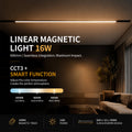 Luminaria lineal para carril magnético - 16W - 120º - 10mm - CCT + SMART FUNCTION 3