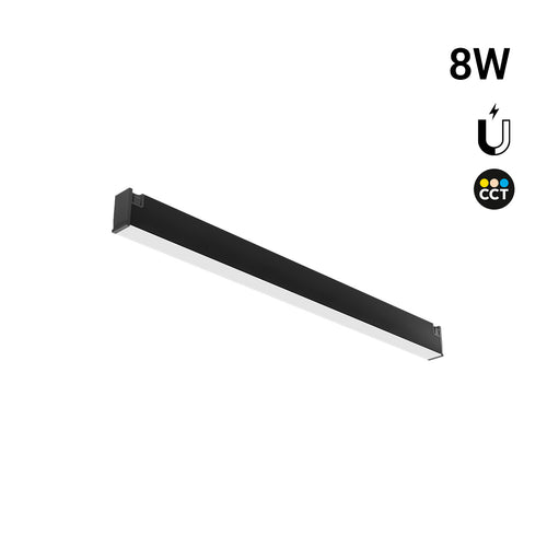 Linear luminaire for magnetic track - 8W - 120º - 10mm - CCT + SMART FUNCTION