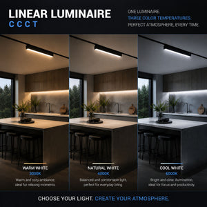 Luminaria lineal para carril magnético - 12W - 120º - 26mm - CCT + SMART - 48V (6)