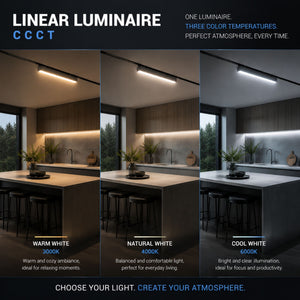 Luminaria lineal para carril magnético - 12W - 120º - 26mm - CCT + SMART - 48V (6)