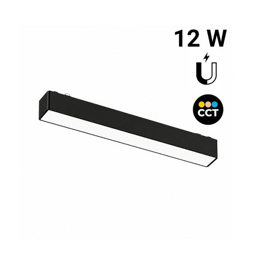 Linear luminaire for magnetic track - 12W - 120º - 26mm - CCT + SMART FUNCTION
