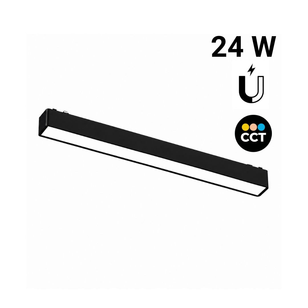 Luminaria lineal para carril magnético - 24W - 120º - 26mm - CCT + SMART FUNCTION
