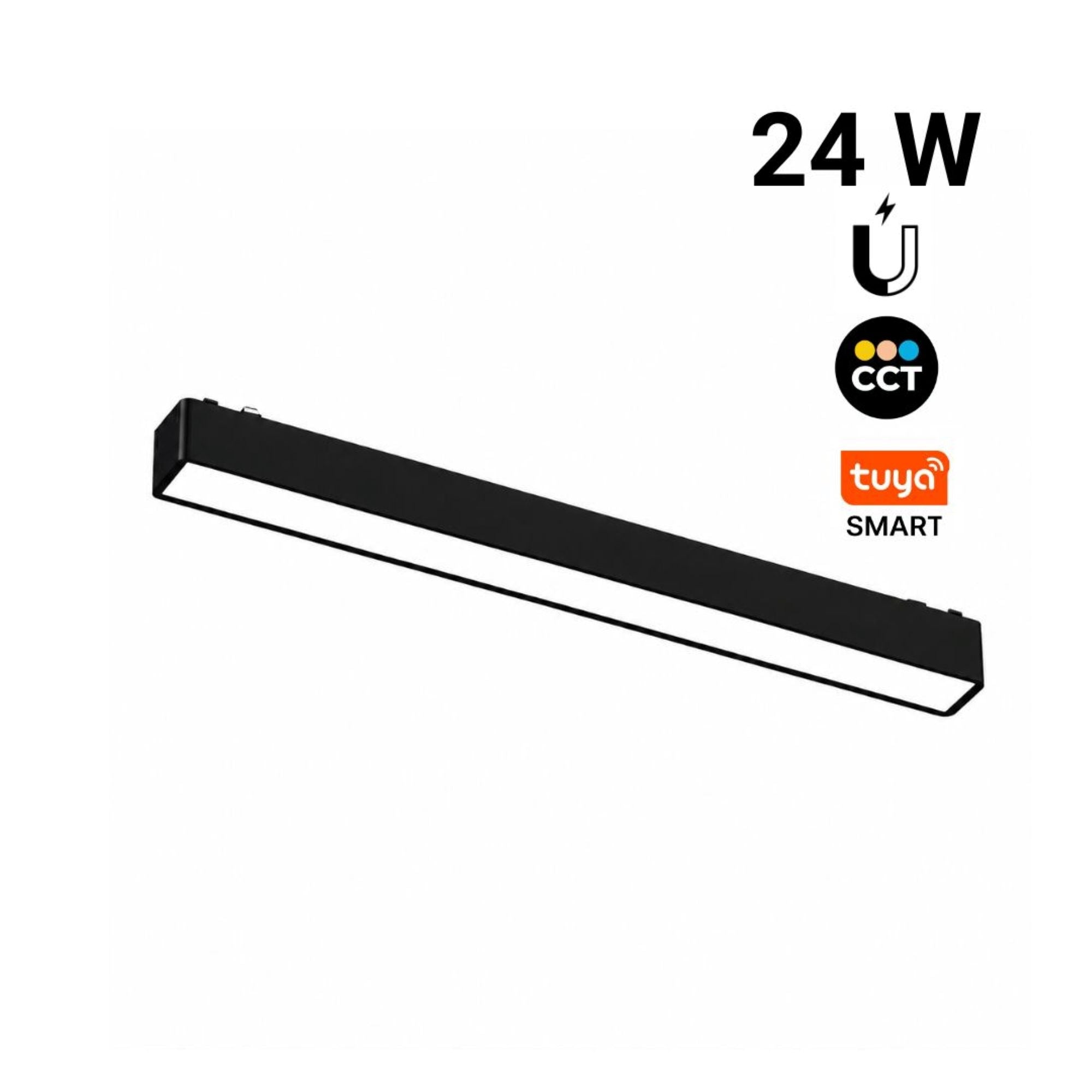 Luminaria lineal para carril magnético - 24W - 120º - 26mm - CCT + SMART - 48V