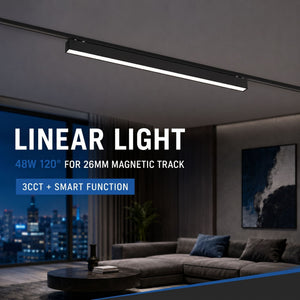 Luminaria lineal para carril magnético - 48W - 120º - 26mm - CCT + SMART - 48V (4)
