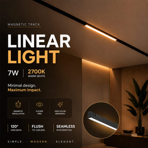 Luminaria lineal para carril magnético - 7W - 120º - 5mm (2)
