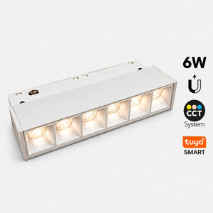 Foco lineal para carril magnético 48V - CCT - 6W - UGR18 - OSRAM chip - TUYA bluetooth - 36º