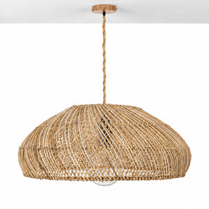 Lámpara colgante de ratán "TULIA" - E27 - Ø50 cm (19)